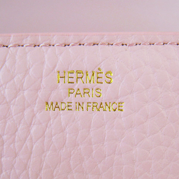 7A Hermes Oxhide Leather Message Bag Pink H017